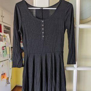 Black dress with buttons